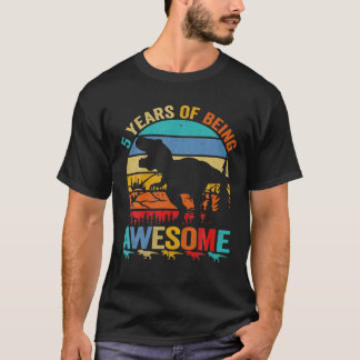 Boys 5 Years Of Being Awesome 5 Years 5Th Birthday T-shirt