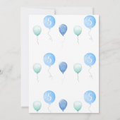 Boys 5e Dino Anniversaire Fête Invitation (Dos)