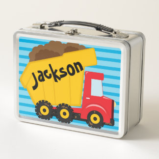 Boys Aangepaste Dump Truck Metal Lunch Box