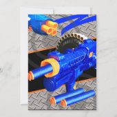 Boys Anniversaire Fête Invitation Dart Wars (Dos)