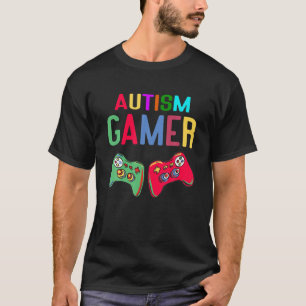 Boys Autism Gamer Autism Awareness Month Gaming Da T-shirt