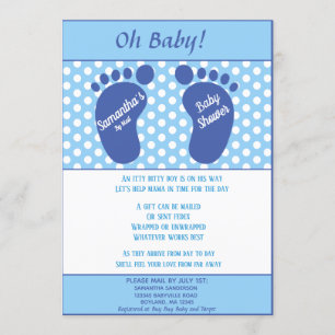 Boys Baby op lange afstand van Baby shower - Afdru Kaart