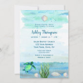 Boys Baby shower de tortue de mer Invitation (Devant)
