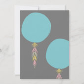 Boys Baby shower Tassel Boho Balloon Invitation (Dos)
