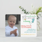 Boys Balloon 1st Birthday Invitation - Téléchargea (Debout devant)