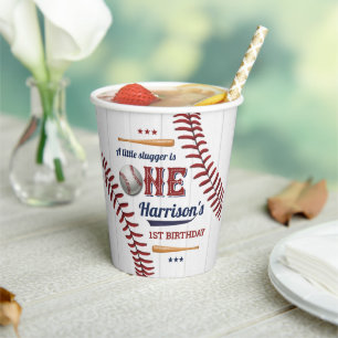 Boys Baseball 1e verjaardag Papieren Bekers