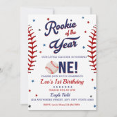 Boys Baseball 1er anniversaire Invitation (Devant)