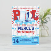 Boys Baseball Anniversaire Pool Party Invitation (Debout devant)