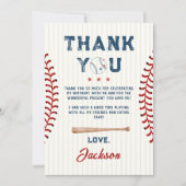 Boys Baseball Carte de remerciements d'anniversair (Devant)