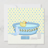 Boys Bath Time Baby shower Kaart (Voorkant)