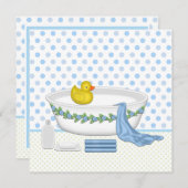 Boys Bath Time Baby shower Kaart (Voorkant / Achterkant)