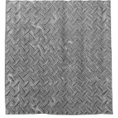 Boys Bathroom Gray Industrial Metal Pattern Douchegordijn (Voorkant)