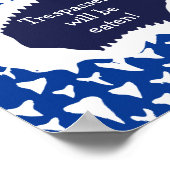 Boys Bedroom Funny Shark Keep Out Sign Poster (Hoek)