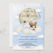 Boys Beer Clouds Over Moon Baby shower Kaart (Voorkant)