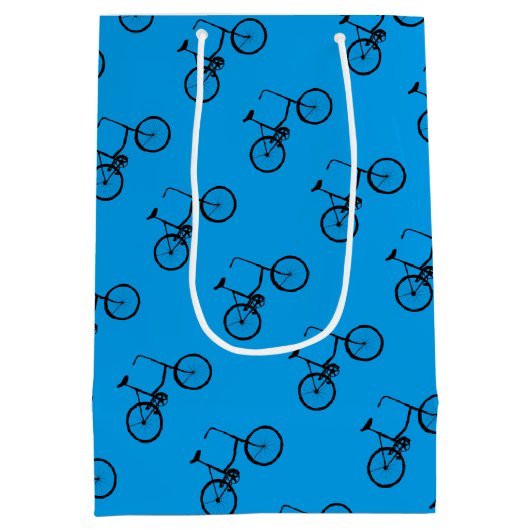 Boys Bike Pattern Medium Cadeauzakje (Achterkant)