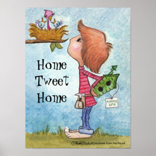 Boy's Birdhouse Gift-Home Tweet Home Poster