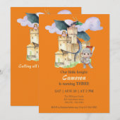 Boys Birthday Fairytale Knight Castle Dragon  Kaart (Voorkant / Achterkant)