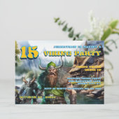Boys Birthday Invitation 8–16 | Viking Warrior  (Debout devant)