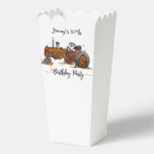 Boys birthday party with tractor design popcorn  bedankdoosjes (Voorkant)