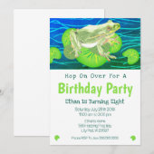 Boy's Birthday Waterverf Frog Kaart (Voorkant / Achterkant)