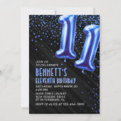 Boys Blue 11th Birthday Invitation (Devant)