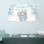 Boys Blue Beer Floral Custom Baby shower Spandoek (Beurs)