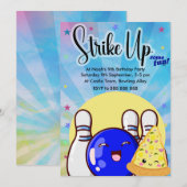 Boys Blue Bowling Tie Dye Feest Kaart (Voorkant / Achterkant)
