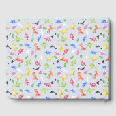 Boys Blue Dinosaur Pattern Baby shower Gastenboek (Achterkant)