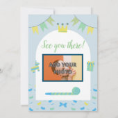 Boys Blue First Birthday Party Invitation (Dos)
