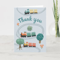 Boys Blue Train Cute Merci Baby shower