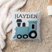 Boys Blue Train Pillow Kussen (Deken)