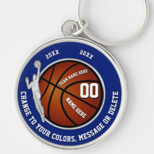 Boys Blue White Basketball Senior Night Gift Idee Sleutelhanger