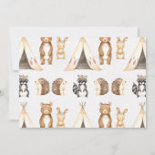 Boys Boho Woodland Baby shower Invitation (Dos)