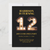 Boys Bright lumières 12ème anniversaire invitation (Devant)