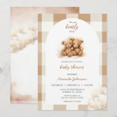 Boys Brown Beer Baby shower Kaart (Voorkant / Achterkant)