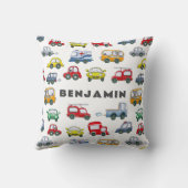 Boys Cars Cute Blue op maat Kussen (Achterkant)