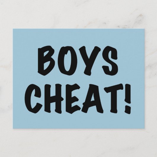 Boys Cheat Briefkaart (Voorkant)