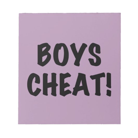 Boys Cheat Notitieblok (Voorkant)