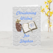 Boys Christenings Book Kaart (Gele Bloem)