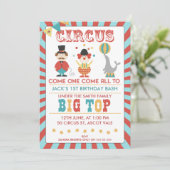 Boys Circus Anniversaire Fête Invitation (Debout devant)
