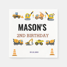 Boys Construction Birthday Party Theme Servet