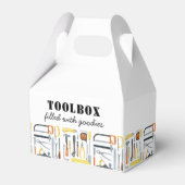 Boy's Construction Builder Toolbox Verjaardag Bedankdoosjes (Voorkant Zijde)