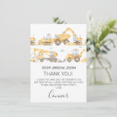 Boys Construction Véhicules Carte de remerciements (Debout devant)