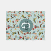 Boys Cool Superhero Pattern Monogram Naam Kinder Fleece Deken (Voorkant (Horizontaal))