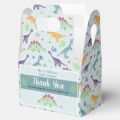 Boys Cute Blue Dinosaur T-Rex Baby shower Bedankdoosjes (Geopend)