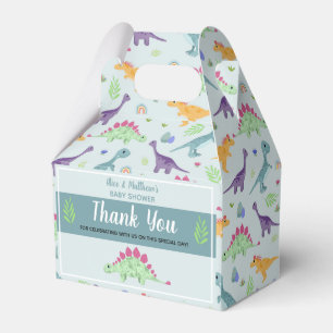 Boys Cute Blue Dinosaur T-Rex Baby shower Bedankdoosjes