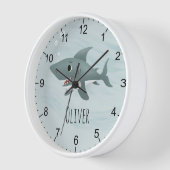 Boys Cute Blue Ocean Shark Kinder Nursery (Hoek)