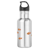 Boys Cute Blue Ocean Shark Kinder School Waterfles (Achterkant)