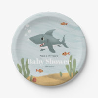 Boys Cute Blue Ocean Zee Shark Baby shower