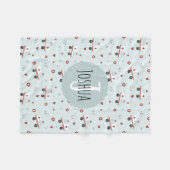 Boys Cute Blue Paramedic Ambulance Pattern Kinder Fleece Deken (Voorkant (Horizontaal))